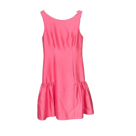 Milly Of New York Pink Dress Sleeveless Bow Balletcore Party Cocktail Size 8 - Picture 4 of 14